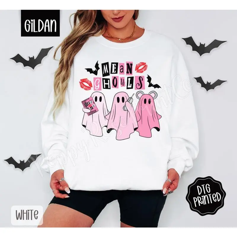 Mean Ghouls Sweatshirt, Trendy Halloween Sweatshirt Mean Ghouls Sweatshirt, Trendy Halloween Sweatshirt