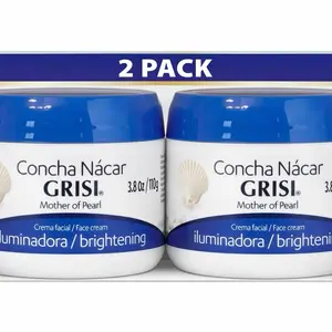 2pk GRISI Concha Nacar Cream 3.8 Oz/110g Mother of Pearl Face Cream  & Hydrating Skin Moisturizer Moisturizing Hydrate Moisture