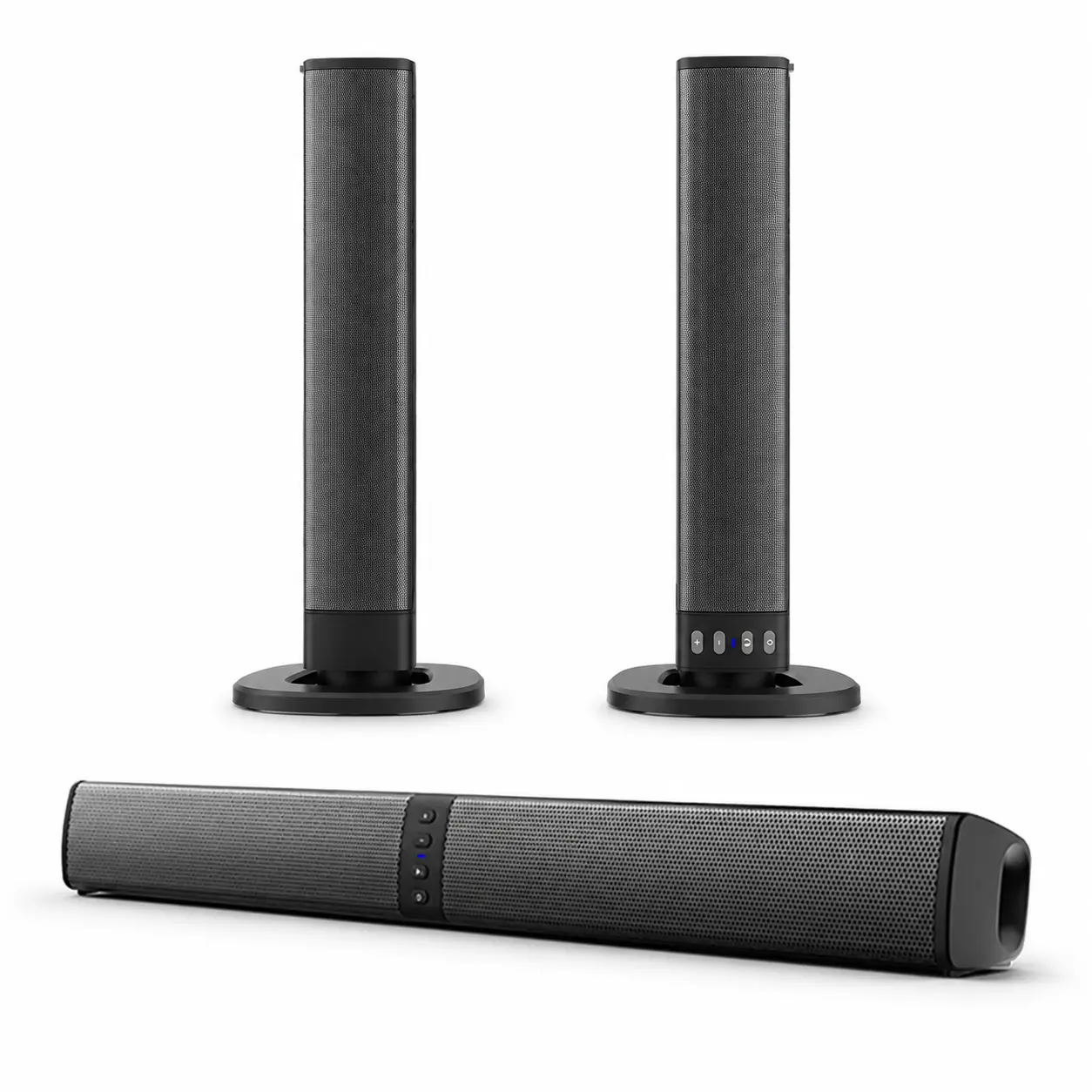 Detachable Bluetooth 5.0 TV Sound Bar Speaker, Wireless Surround Sound System with Optical, AUX & Home Theater Audio for Smart TV & Parties