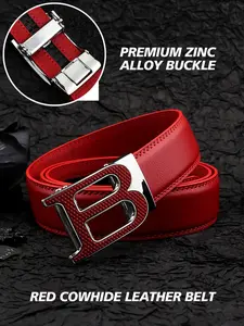 Men's Business Fashion Letter B Design Belt, Casual Modern Waistband for Jeans Trousers, Fashion Belt for Party, Daily Decor, All-match & Exquisite Belt for Gift, Trendy Exquisite Belt