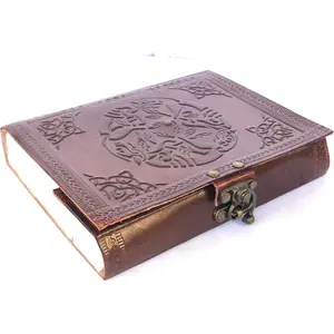 Leatheristic Blank Journal Unlined Planner Leather Scrapbook Photo Album Sketch Pad for Sketching Drawing Doodling Gift for Men & Women