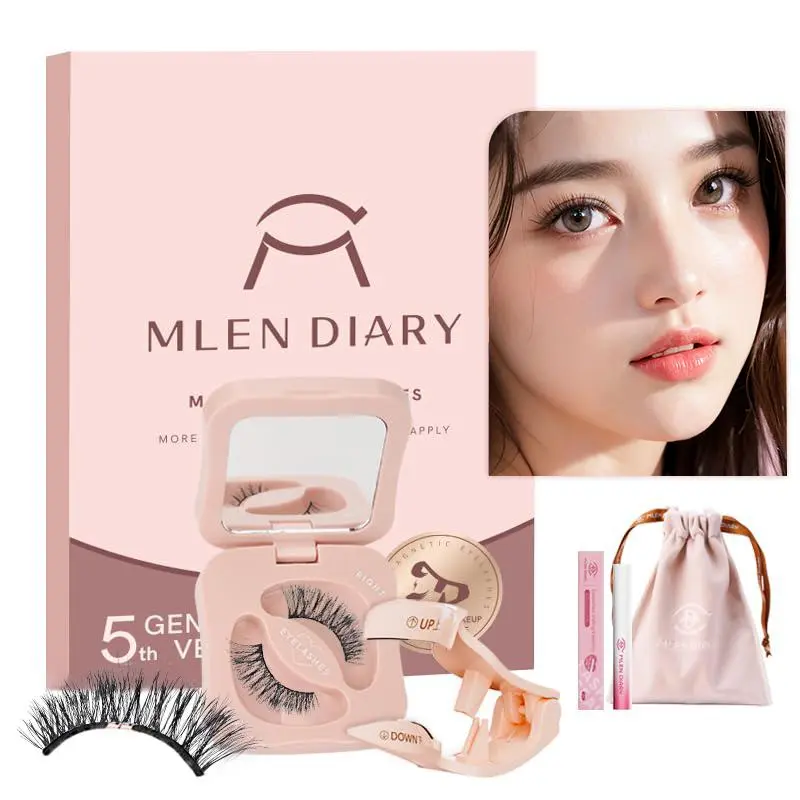 No Glue Magnetic Eyelashes | 3s Instant Wear, Waterproof, Reusable, Natural 3D Effect for Daily Makeup