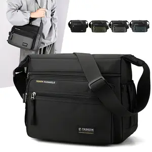 Men's Large Capacity Shoulder Bag, Water-Resistant Oxford Fabric, Business Commute & Travel Crossbody Bag, Outdoor Messenger Bag, Multifunctional Crossbody Bag, Multifunction Messenger Bag