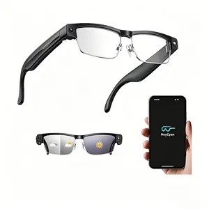 AI Smart Glasses 8MP HD Camera,Video Recording Glasses with Voice Assistant,Open-Ear Audio,Object Recognition,Bluetooth Glasses for Life/Work
