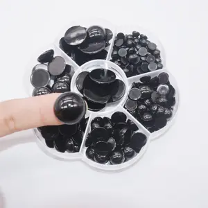 760/240 Pcs Mixed Sizes Doll Eyes Box Set, Flat Bottom Plastic Eye Balls, DIY Handmade Crochet Small Doll False Eyes, Craft Supplies