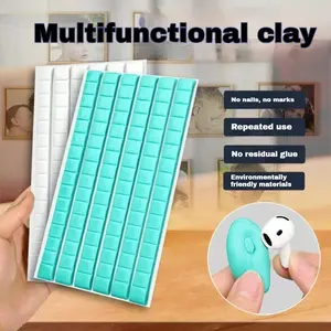 96 Pcs Adhesive Sticky Tack, Clay toys Removable Poster Putty - Reusable Mounting Putty for Wall Hanging Pictures, Posters - Cleaning, Nail (White)