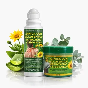 Viral Duo Arnica Lido Extra Fuerte Gel Formula Mejorada Pomada (125g) + Roll On Lido (3.5oz) muscular - Arnica Deep Massage Balm  | Soothing Full-Body Care