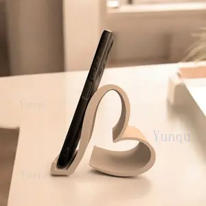 1pc Heart-Shaped Phone Stand, 3D Printed Universal Mobile& Tablet Holder, Multi-Color Elegant Desktop Organizer for Home, Office, Party Decor| Creative Gift for Valentine Day, Christmas, No Power, New Year& Digital Lovers, Cellphone Holder