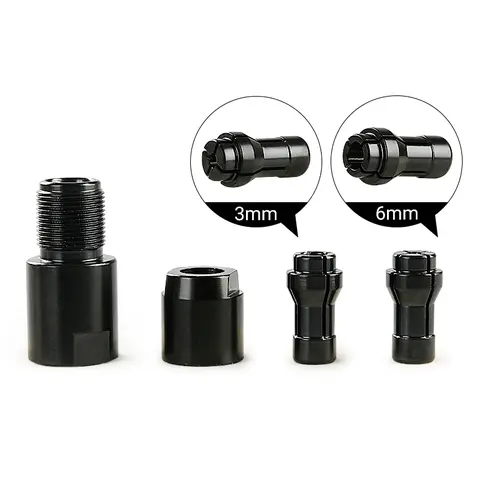 LOZLIN Angle Grinder to Straight Grinder Converter, 3MM/6MM (1/8"/1/4") Size, 5/8-11 Thread Drill Adapter for DeWalt/Makita Rotary Bits Power Tools, Hardware Accessories Cordless Tool Accessory
