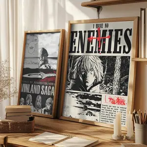 PIKPAKA Anime V-Vinland S-Saga Poster HD Waterproof Art Poster For Home, Bar & Café Decor | Fade-Resistant, Non-Sticky, Vibrant DIY Wall Print | Perfect Decorative Poster For Office & Living Room