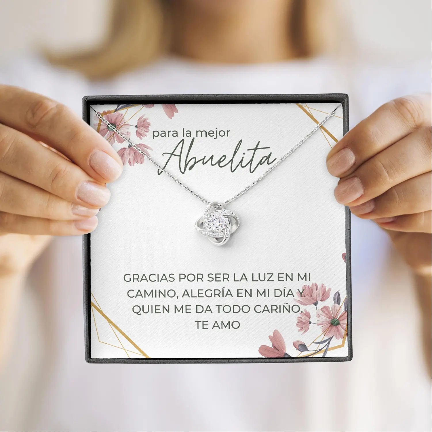 Abuela Gift, Abuelita Mother’s Day Gift, Spanish Grandma Necklace, Thank You Gift, Unique & Thoughtful Gift for Your Loved One., Te Amo Abuela