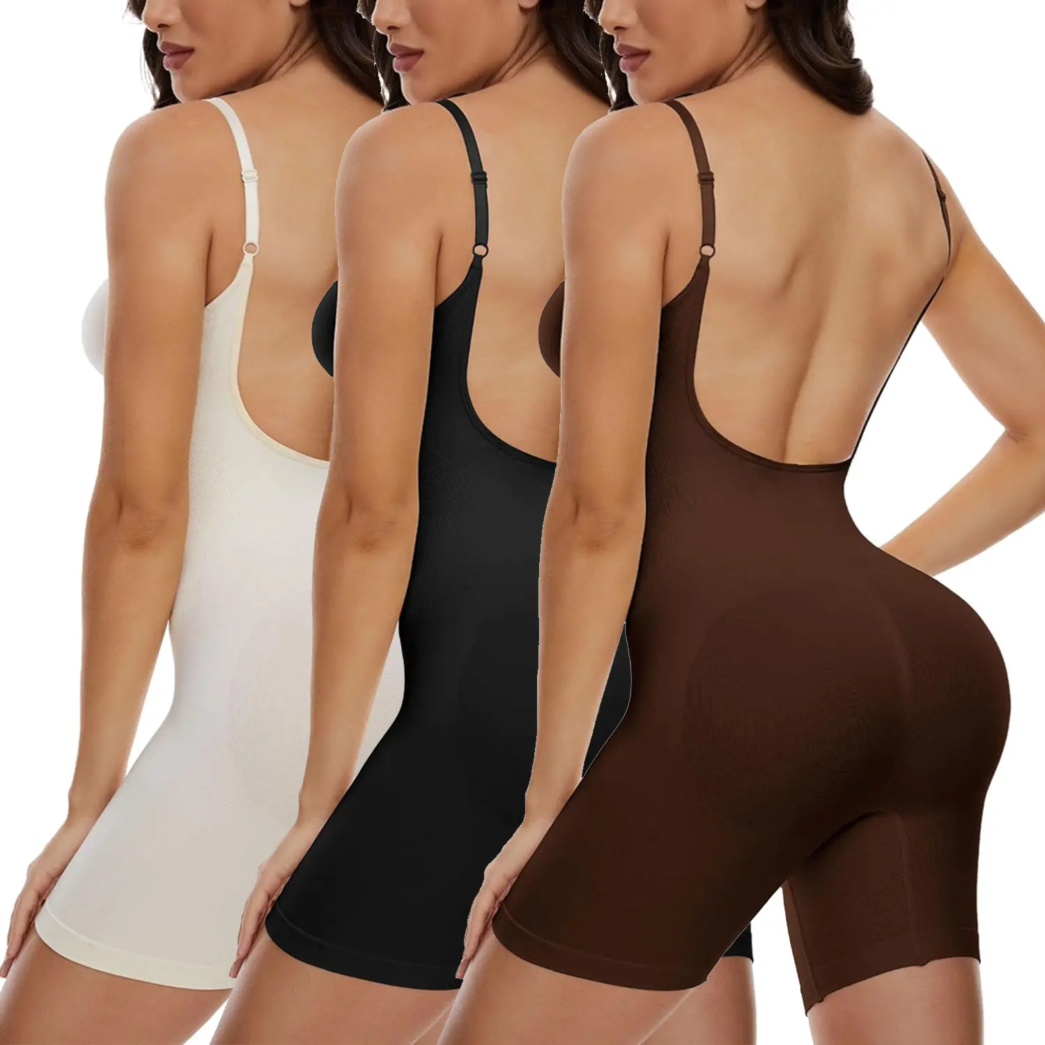 Women's Backless Shapewear Bodysuit, Seamless High-Waisted Tummy Control Shorts, Body Shaping Underwear for Wedding & Night Out, Shapewear For Women, Bodysuit For Women, Ab Control