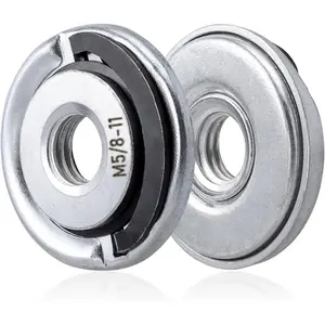 2Pcs Quick Change Angle Grinder Flange Nuts 5/8-11 Replacement Lock Nut for Grinder Parts 5/8"-11 Thread
