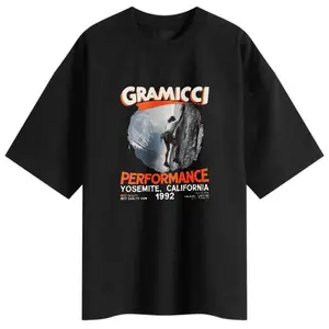 Oversized T-Shirt Black Gramicci Performance Yosemite 1992 Climber Graphic Casual Outdoor Wear