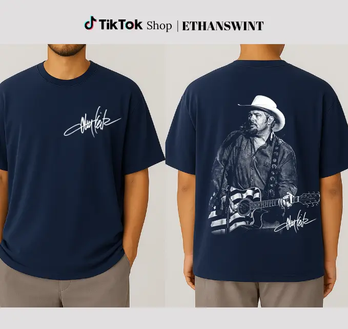 Toby Keith American T-shirt, Country Music T-shirt Cotton T-shirt, Only T-shirt, full size, full color, for men, for women Casual Fabric