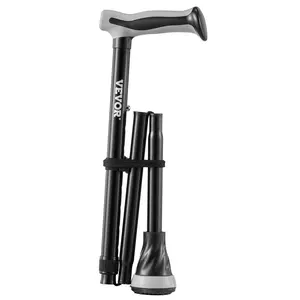 Spring new arrivals Walking Cane Folding Walking Stick with 8-Level Adjustable Height & Pivoting Tip