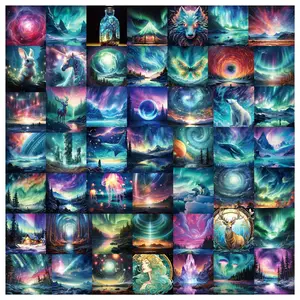Aurora Series Sticker, Fantasy Themed Decorative Sticker, DIY Decals for Water Bottle, Laptop, Cellphone, Smartphone Casing, Scrapbooking, Journal Making, Screen Protector