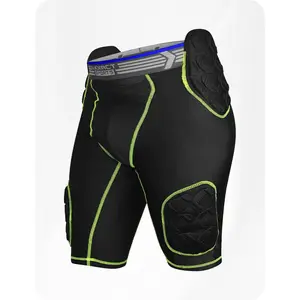 Exxact Sports Touchdown 5-Pad Black Football Girdle, Adult & Youth Boys' American Football Equipment