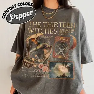 [Sale Up To 50%] TOG The Thirteen Witches Comfort Colors Shirt For Fans, Wyvern Dragon Riders TShirt, Manon Blackbeak Inronteeth, SJM Book Lovers Top, Graphic Streetwear T-shirt