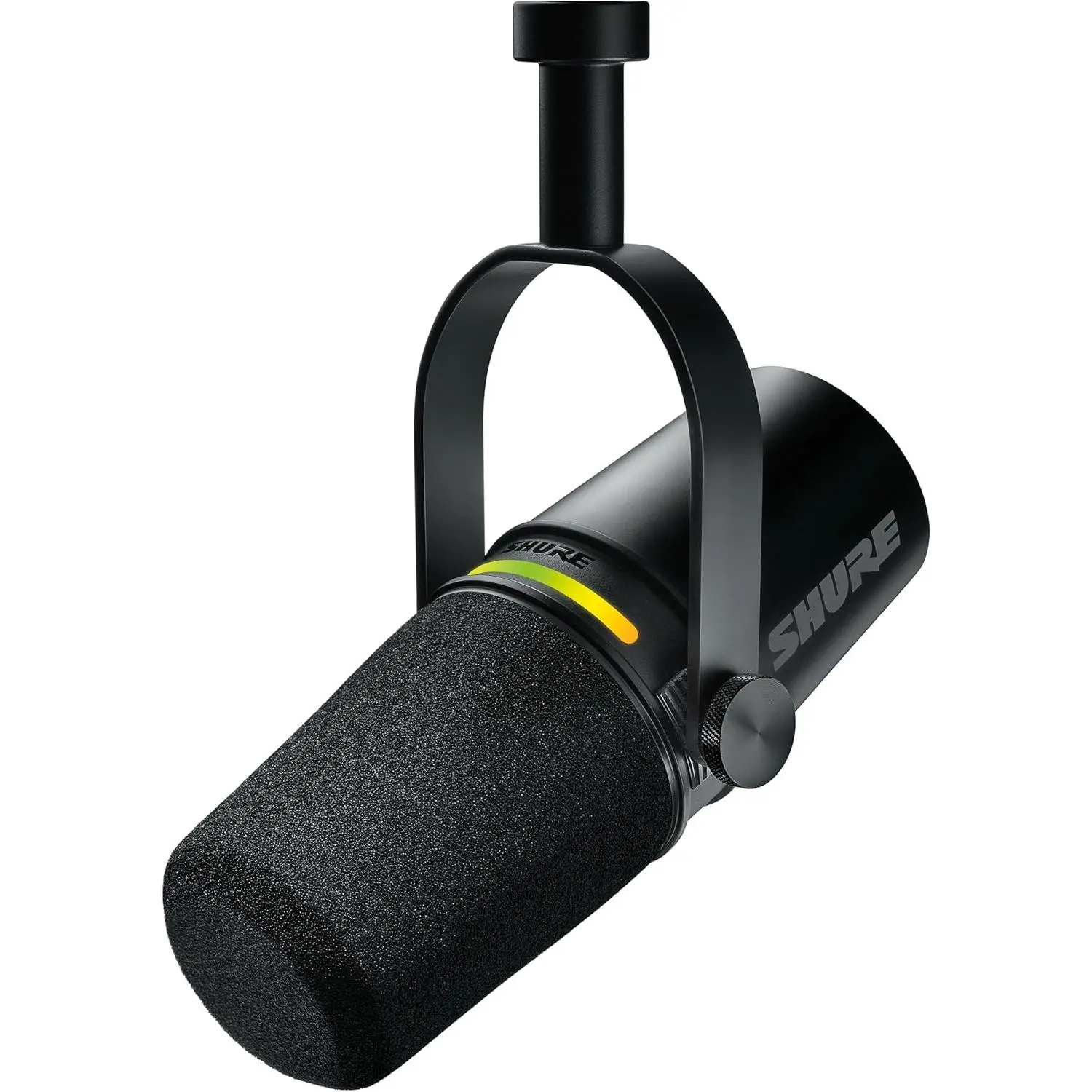 Shure MV7+ Podcast Dynamic Microphone – OBS Certified, Enhanced Audio, LED Panel, USB-C & XLR Outputs, Auto Level Mode, Digital Pop Filter, Reverb Effects – for Podcasting, Streaming, Recording, Black