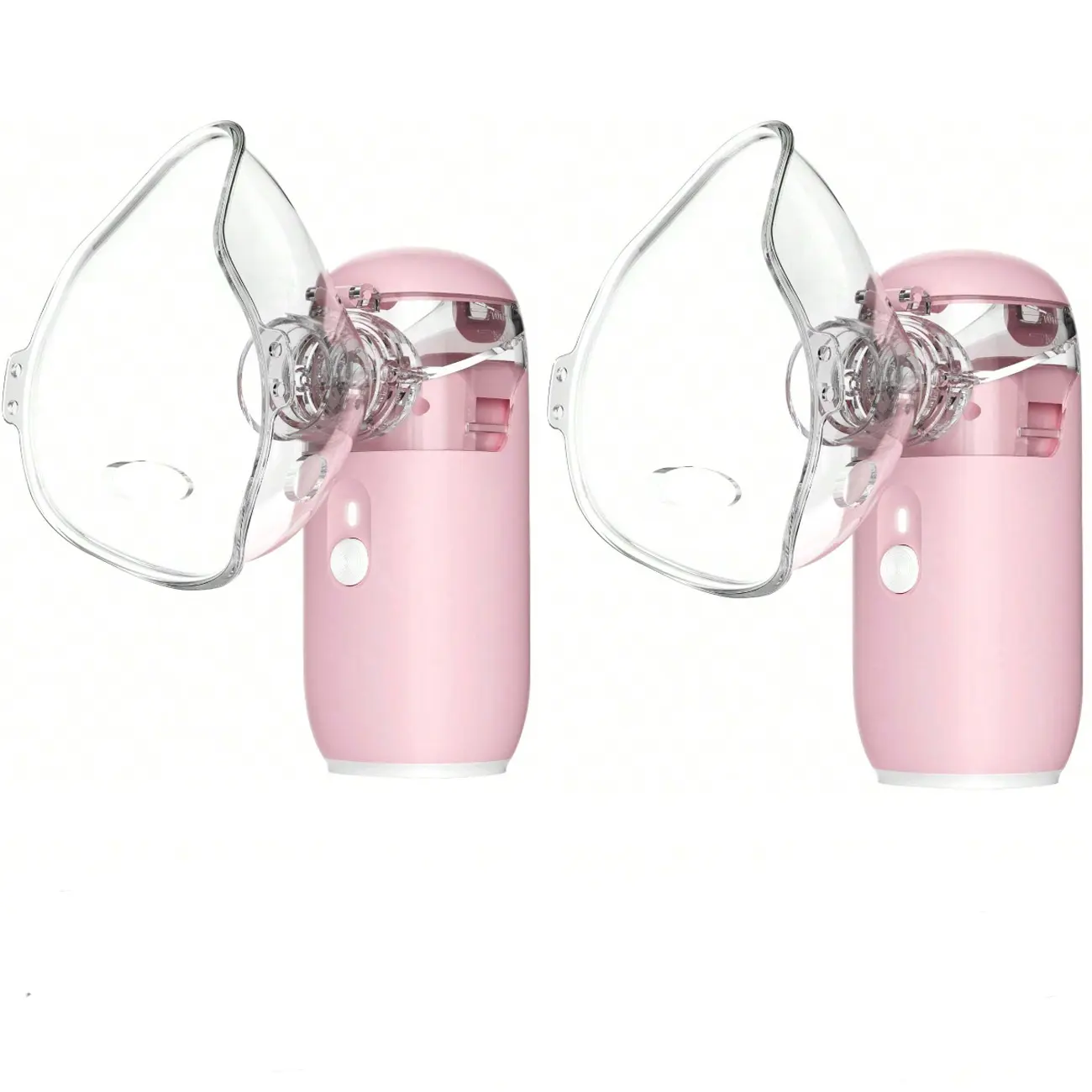 2PCS Pink USB Rechargeable Handheld Ultrasonic Humidifier - Cool Mist Maker, USB Humidifier Machine, Portable Water-Spraying/Small Spray Bottle/Sprayer Skin Care Device for Mouth & Nose, Home Travel Use (Beauty & Personal Care Facial Device)