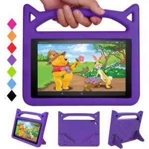 Case for 10.1" Tablet, Incompatible with  TCL Tablet- Shockproof [-Friendly] with Handle Stand Case for 10.1 inch Tablet(Compatible with 9th/7th Generation,2019/2017 Release) (Purple)