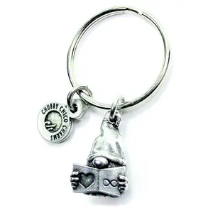 Book Lover Gnome Key Chain - Perfect Accessory for Book Lovers
