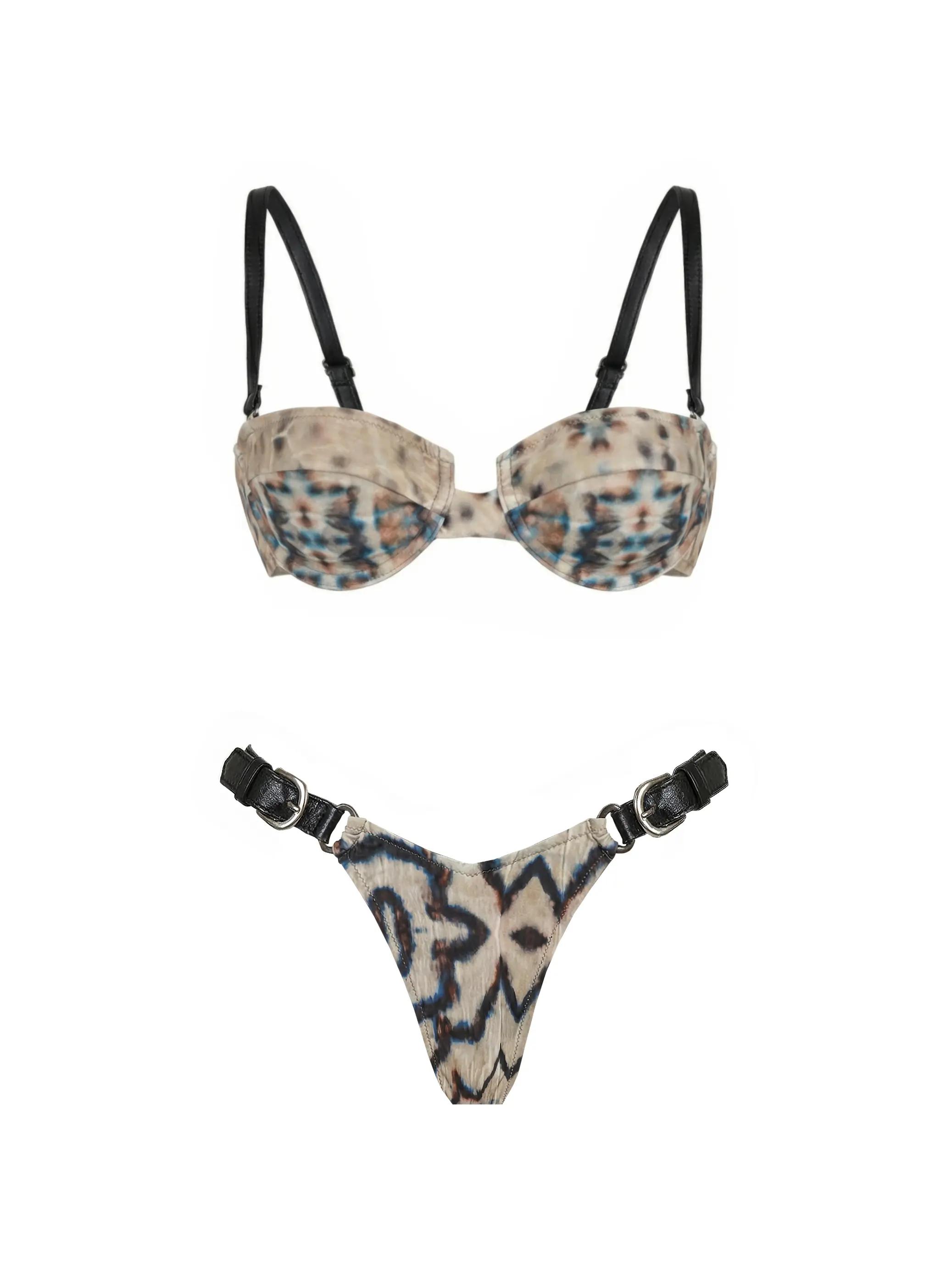 Women's 2026 Printed Push-Up 2-Piece Bikini Swimsuit - Low-Rise, Hipster, Cheeky, Fashionable, Hand Wash Only - Ideal for Beachwear, Pool Parties