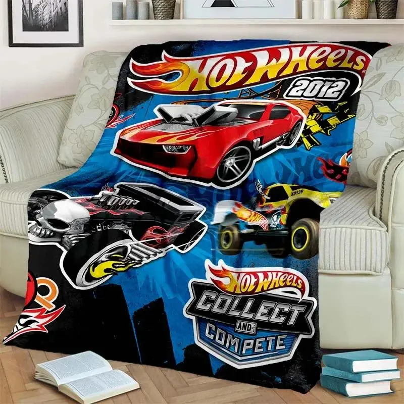 Print Hot Wheels Lightweight Flannel Throw Blanket Multi-purpose Holiday Gift Warm And Soft All Seasons Blanket