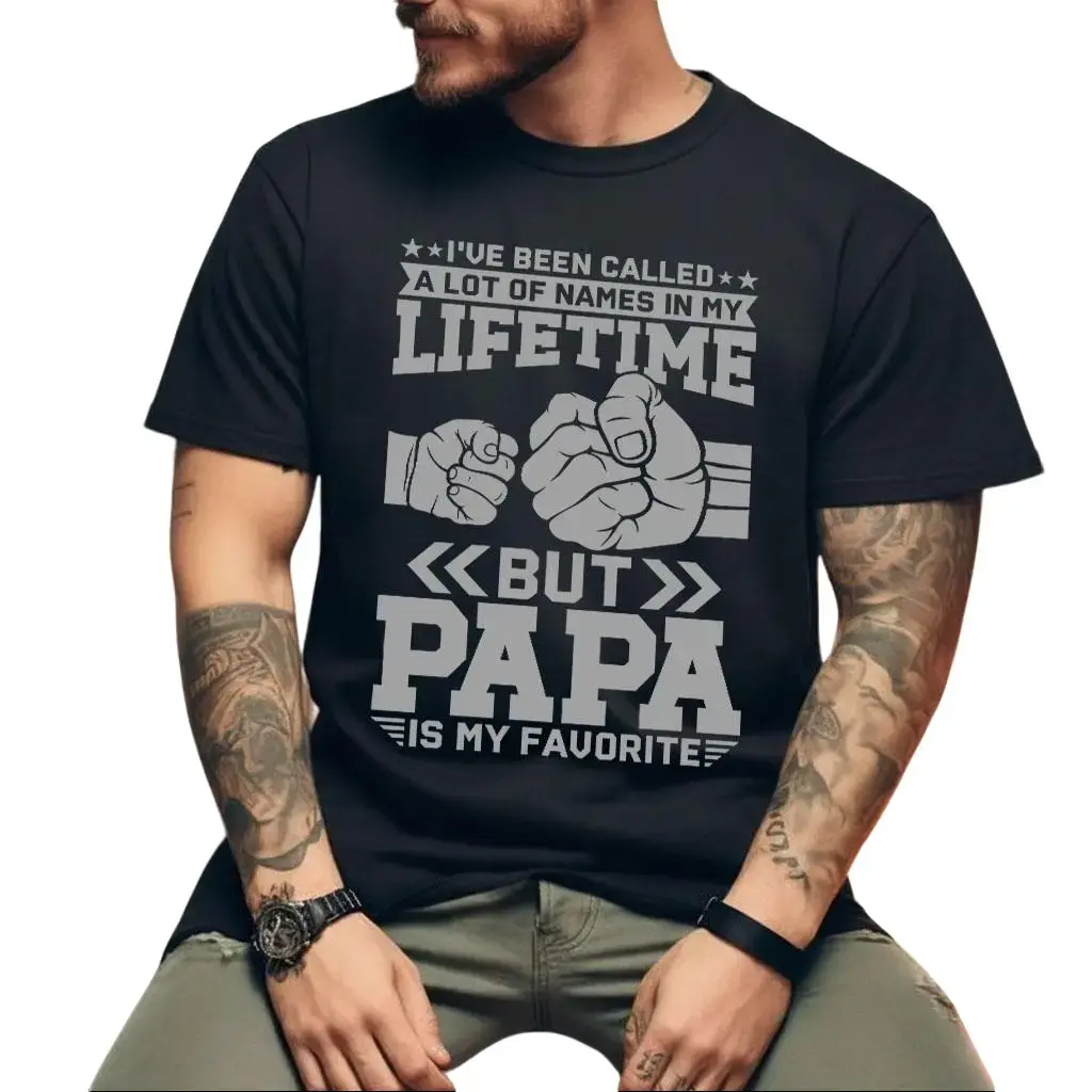 Funny Graphic Tee,Papa T Shirt, Funny Papa Shirt, Favorite Name Shirt, Dad T Shirt, Father Gift, Gift For Papa, Best Papa Ever, Father's Day T Shirt