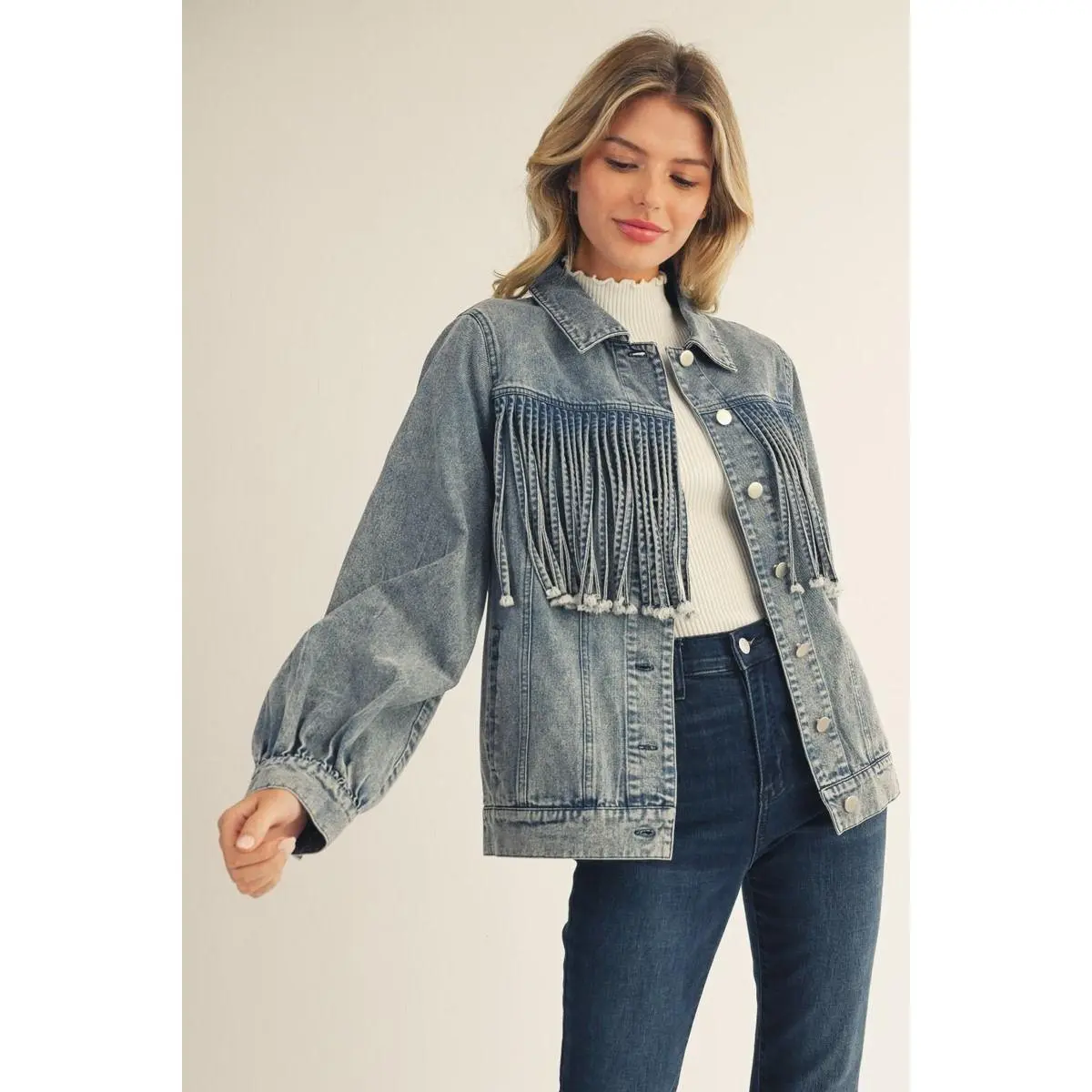 JODIFL Vintage Charm Denim Jacket