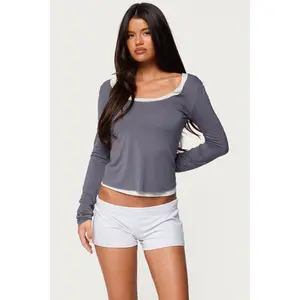 Orella Contrast Layered Long Sleeve Top