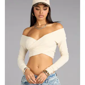 Wrap It Up Ribbed Crop Top
