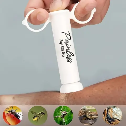 Vacuum Venom Suction Removal Tool, Mosquito & Bee Sting Sucker, Portable Outdoor Survival Emergency Accessory, Snake Bite First Aid Tool