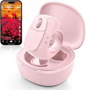 Remote Scrolling Ring for Tiktok,Page Turner for Kindle App,Bluetooth Camera Shutter Remote for Android,iOS-Black