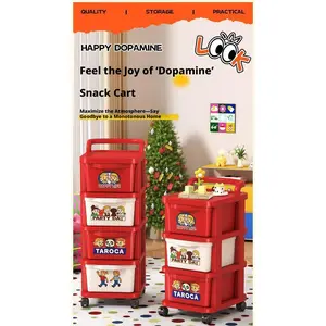 Shelf, dopamine trolley, living room mobile multi-layer snack storage, bedside table, simple storage trolley,small room organization products