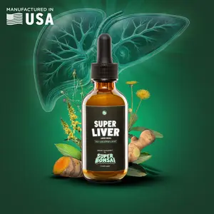 SuperBonsai Super Liver - Natural Ingredients with Milk Thistle and Dandelion Root - Daily Liver Support and Detox - GMO Free, Gluten Free, Vegan