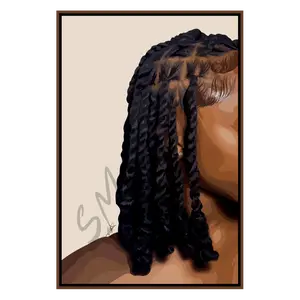 Invisible Locs - Smard Black Wall Art Print/ Canvas for Home /Office Decor
