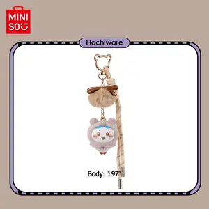MINISO Genuine Chiikawa Fluffy Season Flocked Charm, Soft Cute Cartoon Design, Lightweight Bag & Key Pendant, Durable Material, Ideal Decoration & Lovely Gift for Anime Fans