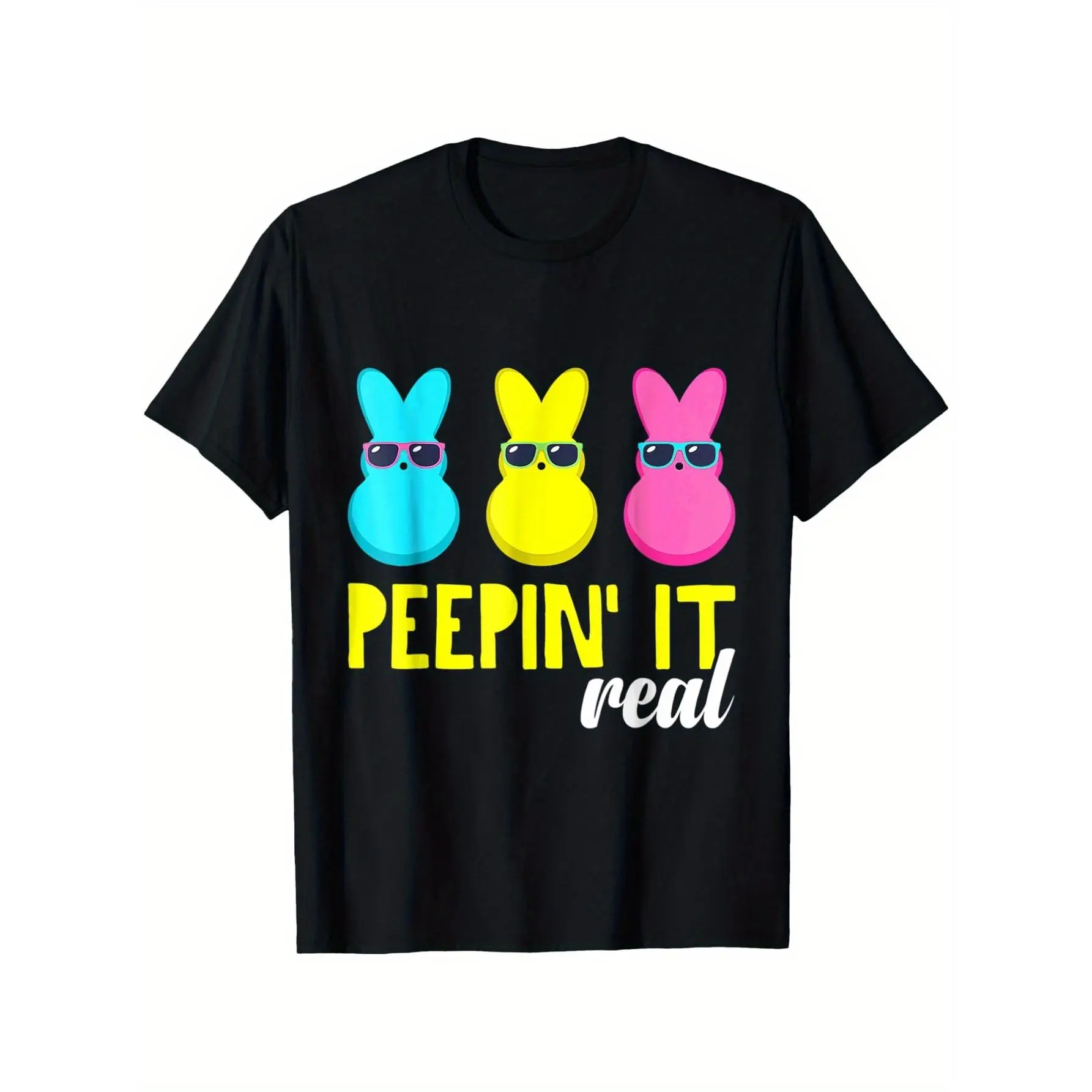 [Easter Bunny T-Shirt] Easter, Unisex Happy Easter Bunny Egg Hunt Bunny Men Women Outfit T-Shirt |   Christmas Clearance, Valentine's Day, Carnival, St Patrick's Day Gifts for Parents, Friends, Family and Coworkers