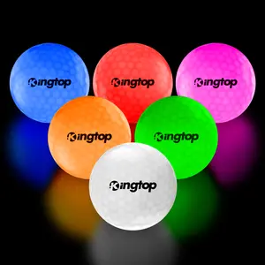 KINGTOP Glow in The Dark Golf Balls with 10-Minute Reset Timer, Super Bright LED Light Up Golf Balls - Great for Night Golf, Backyard Putting Green, Gifts, Outdoor