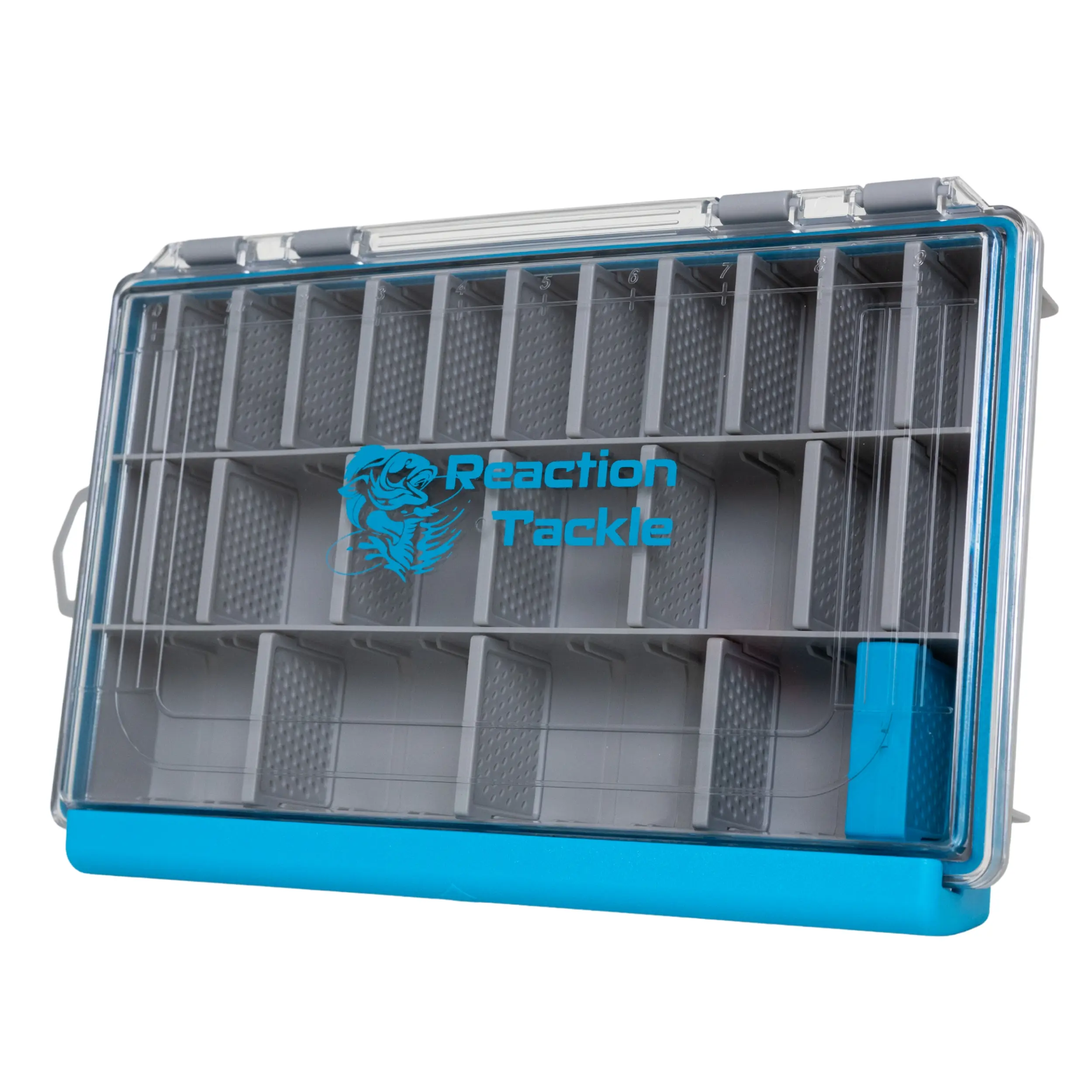 Reaction Tackle 3600 & 3700 Tackle Box, Waterproof Floating Organizer with Impact Armor, Customizable Fishing Accessories for Bass Fishing, Tackle Organizer