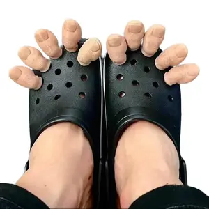 Funny Croc Charms Realistic Toe Shoe Charms 3D Novelty Jibbitz Accessories for Clogs Sandals, Weird Fashion Shoe Decorations, Prank Gag Gift for Men Women, Cute Funny Shoe Accessories Custom DIY Charm Set