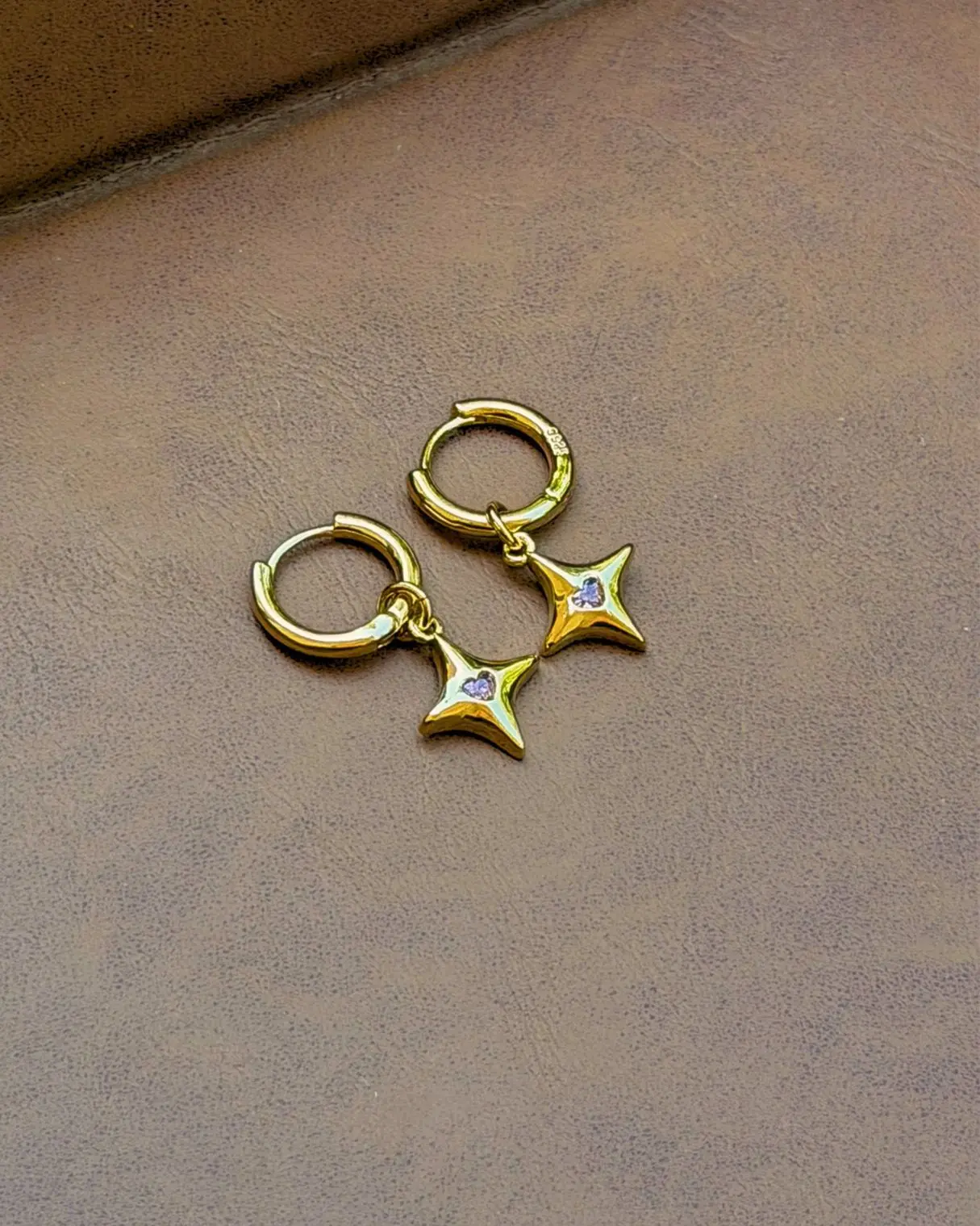 Pink Star 14mm Hoops