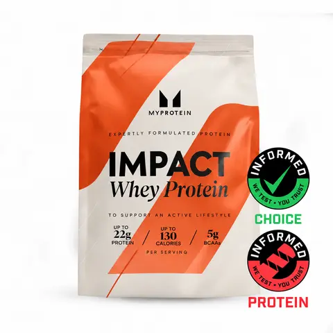 MYPROTEIN Impact Whey Protein Powder - 3rd Party Tested Up To 22g Protein, High Lean Protein Supplement for Adults' Post-Workout Recovery & Wellness Needs