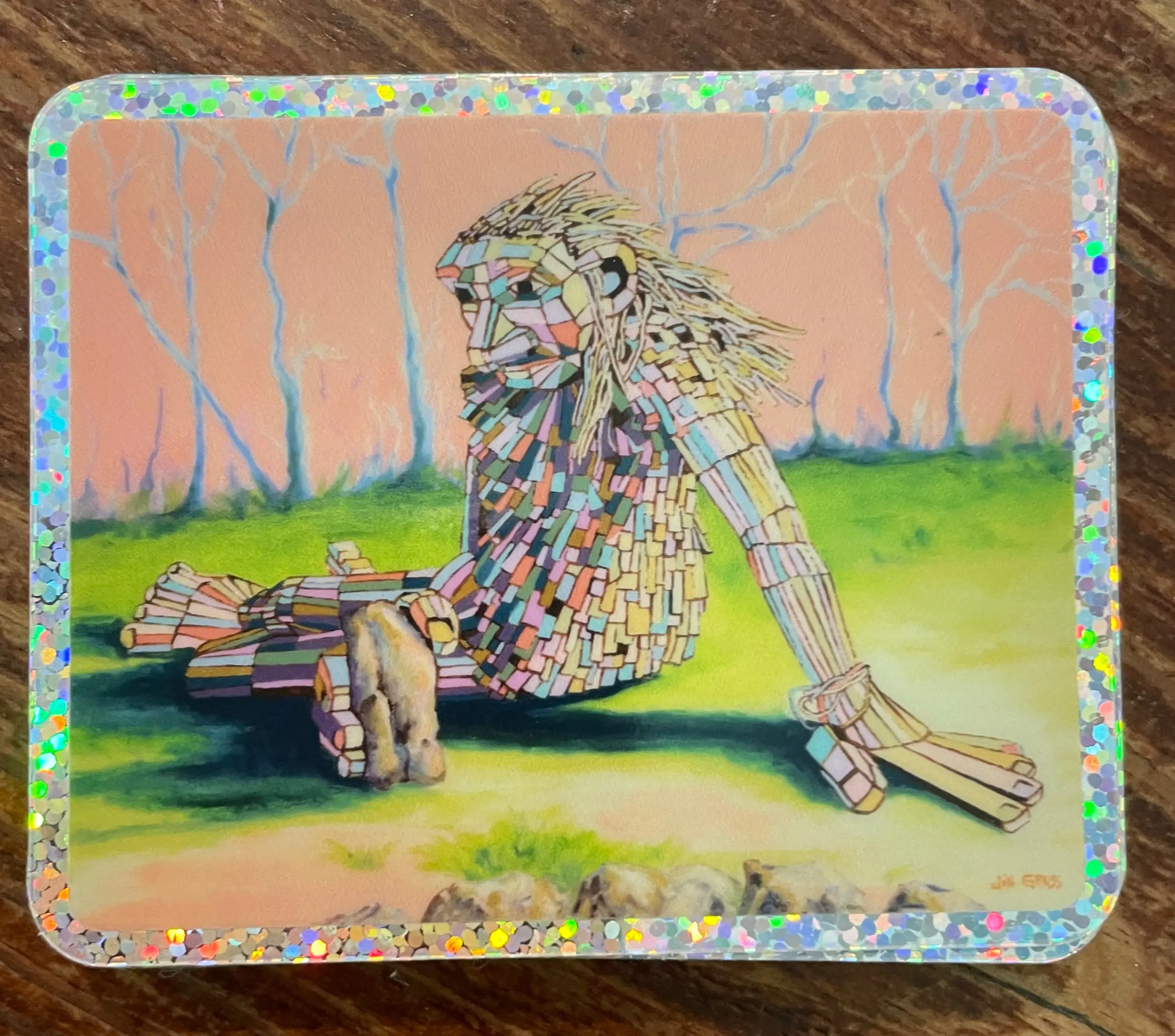 Art by Jillybean - holographic giant stickers