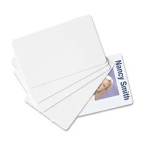212 MAIN SICURIX CR 80 Blank ID Cards, 30 mil, 100-Pack White, Dye Sublimation Printing, Employee Badge & Security Pass