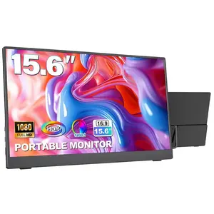 15.6inch Portable Monitor 1080P USB-C HDMI Second External Monitor for Laptop,PC,Mac Phone,PS,Xbox,Swich,IPS Ultra-Thin Zero Frame Gaming Display Pc Computer Screen High Definition monitor