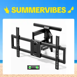 【SummerVibes】Full Motion Adjustable TV Wall Mount for 13–120 Inch Flat & Curved TVs and Monitors, Swivel & Tilt Articulating Bracket, Holds up to 264 lbs