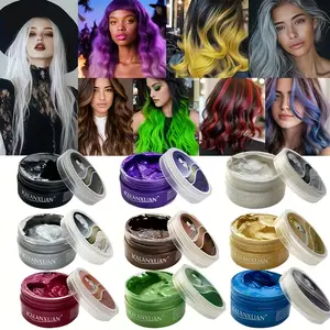 Temporary Colored Clay, Y2K Styling Wax, Homemade Hair Cream, And Single-Use Hair Color Are Perfect for Celebrations Like Parties, Halloween, Christmas, And Birthdays for Both Boys And Girls. Contains Plant-Derived Squalane